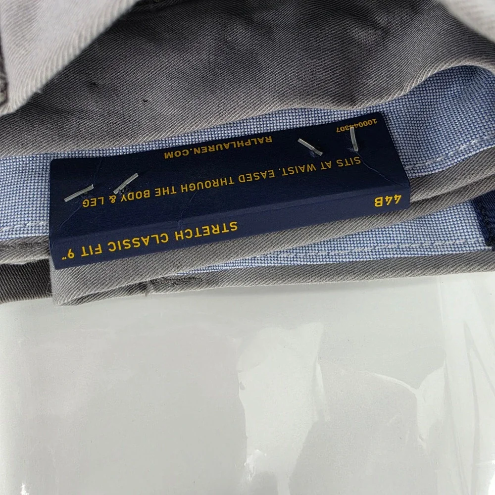 Polo Ralph Lauren Mens Shorts Cotton Grey 44B Stretch Classic‎ Fit 9 Inch Inseam